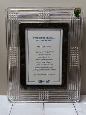 Waterford Crystal Picture Frame Vintage Irish Holds 3 x 5 Photo